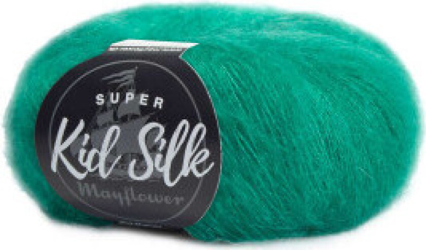 Super Kid Silk Garn Unicolor 119 Ultramarinegrønn