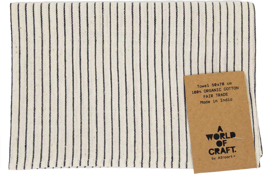 ECO THINSTRIPE Kjøkkenhåndkle hvit/sort