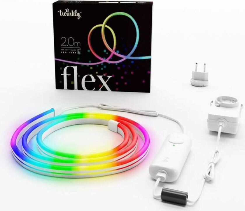 Flex LED strip startsett, farget lys, 2 meter
