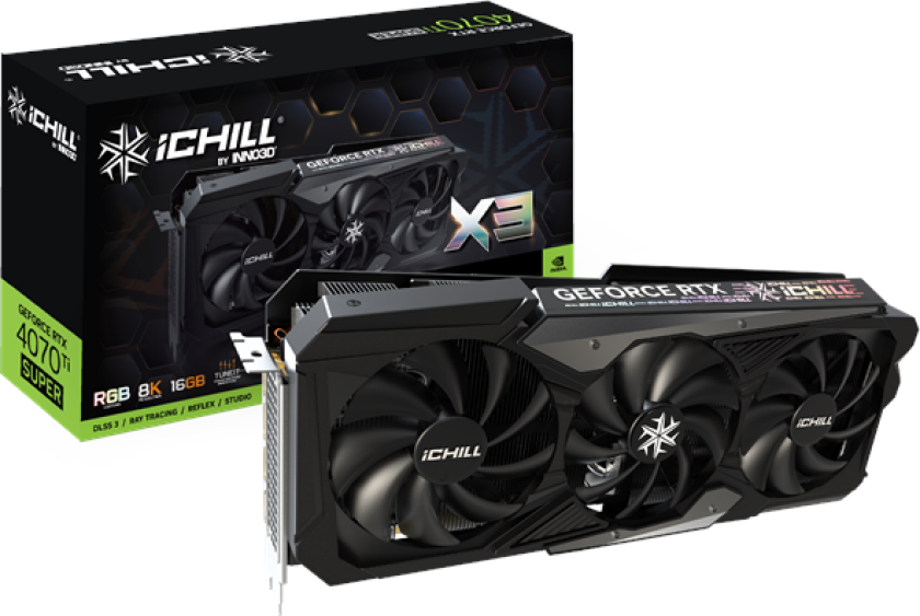 GeForce RTX 4070 Ti SUPER iCHILL X3 - 16GB GDDR6X RAM - Grafikkort