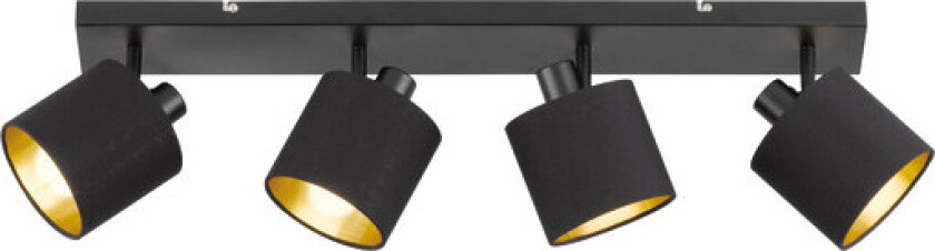 Tommy spotter i tak, 4 spotter, sort