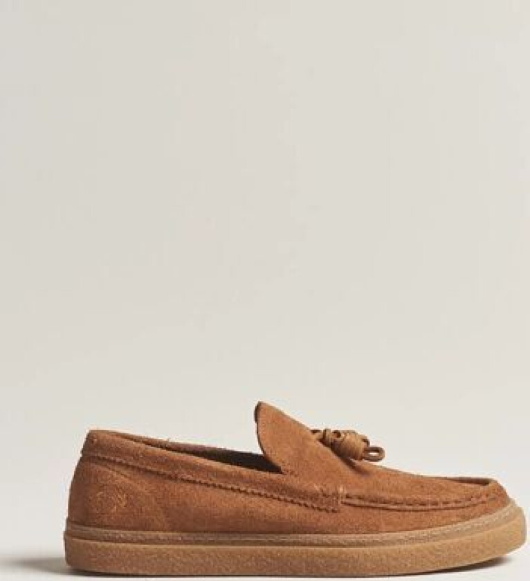 Dawson Suede Tassel Loafer Dark Caramel