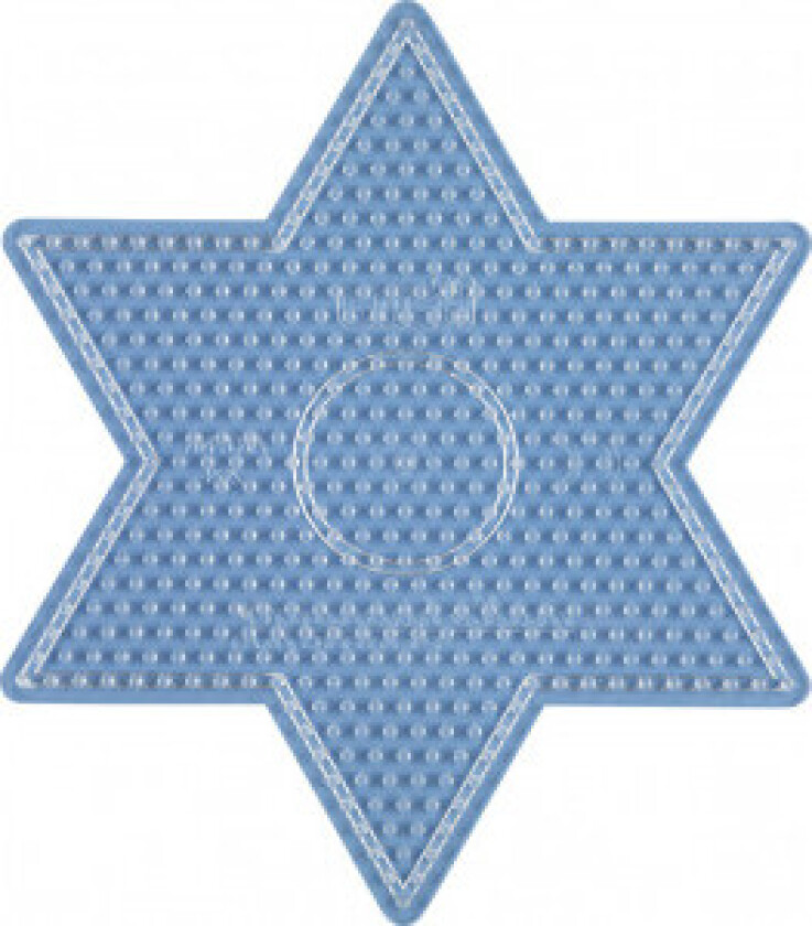 Midi Perleplate Stjerne Stor Transparent 16,5x14cm - 1 stk