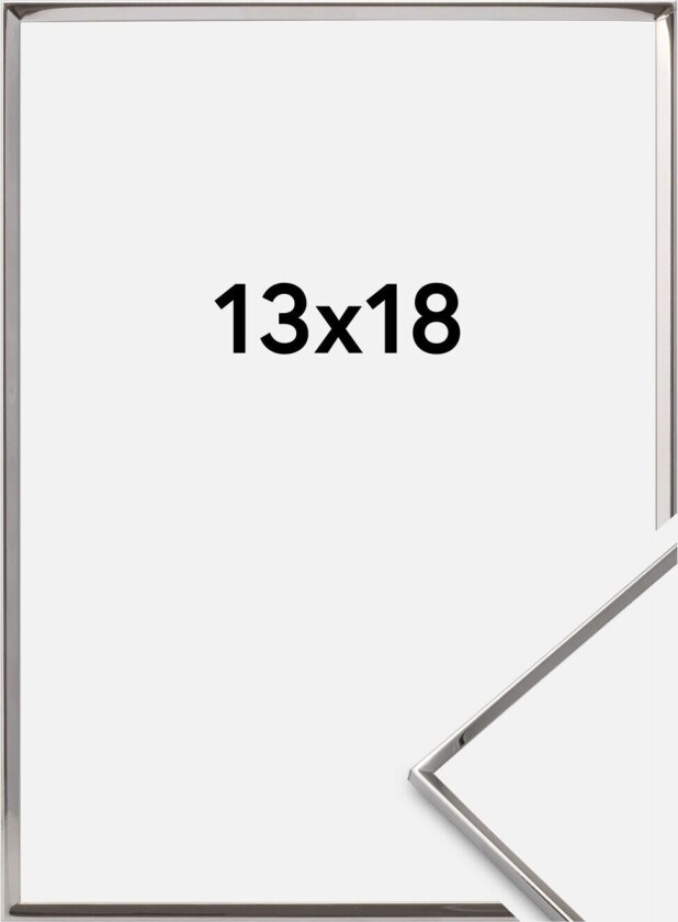 Ramme Slät Metall Sølv 13x18 Cm