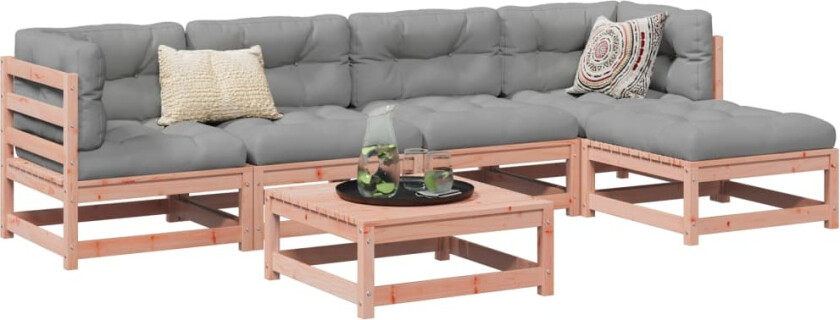 Hagesofasett 6 deler heltre douglasgran