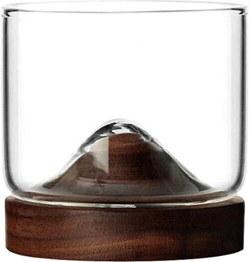 Whiskyglass med Underlag i Tre