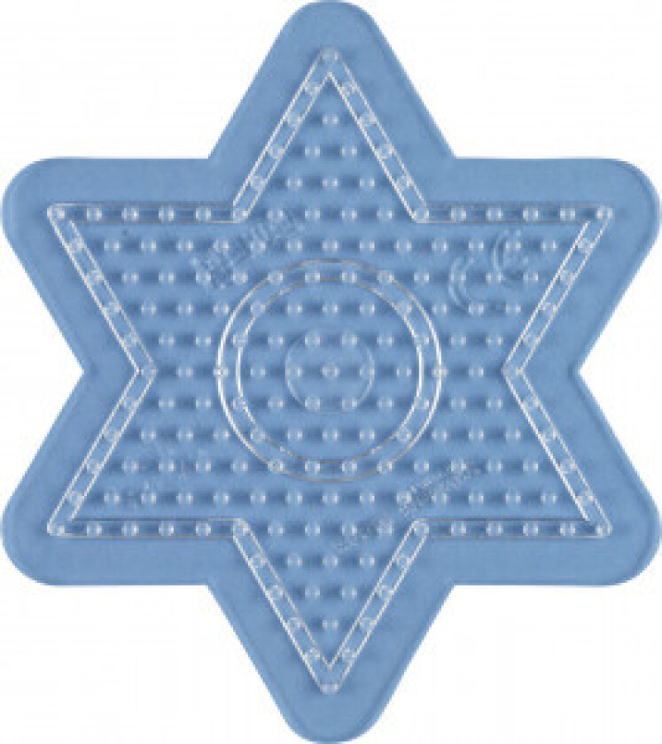 Bilde av Midi Perleplate Stjerne Liten Transparent 10x9cm - 1 stk