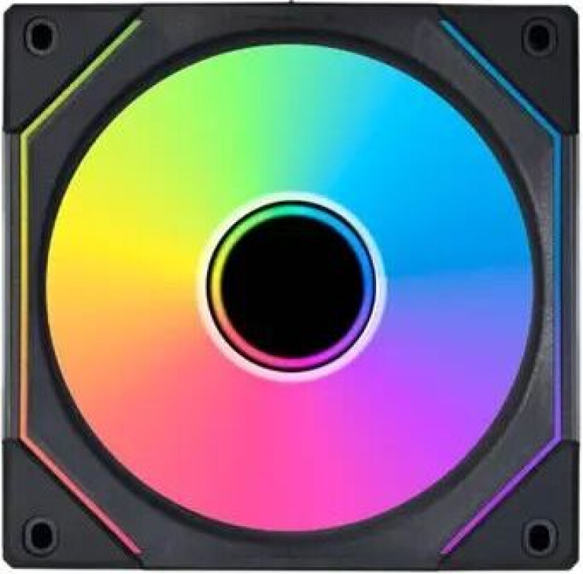 UNI FAN SL-INF 140 Black - Kabinettvifte - 140mm - Svart med RGB LED-lys - 28 dBA