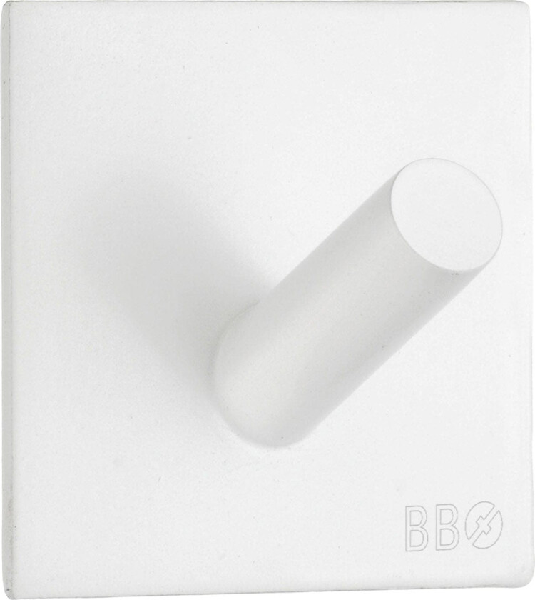 håndkleknagg, matt hvit