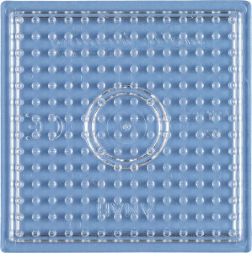 Midi Perleplate Firkant Liten Transparent 7,5x7,5cm - 1 stk
