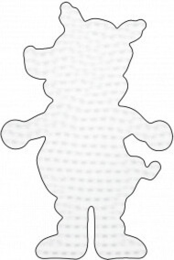 Midi Perleplate Gris Hvit 14x9,5cm - 1 stk