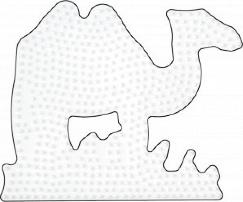 Bilde av Midi Perleplate Kamel Hvit 16x13cm - 1 stk