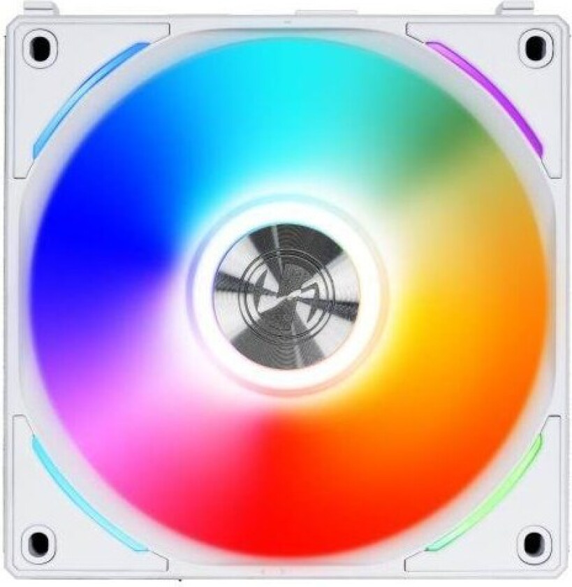 UNI FAN AL120 - Kabinettvifte - 120mm - Hvit med RGB-lys - 28 dBA