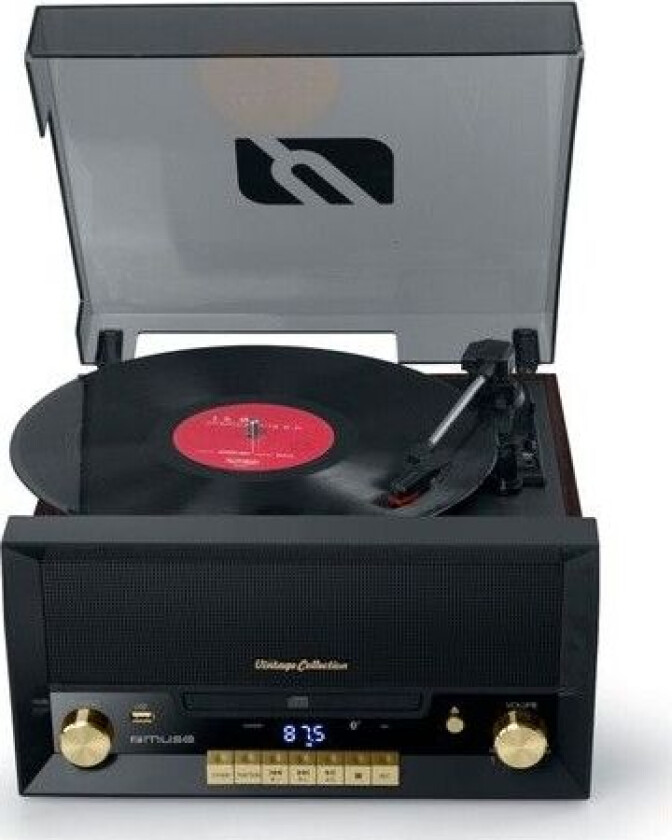 MT-112 W Turntable Micro system FM BT CD USB Retro