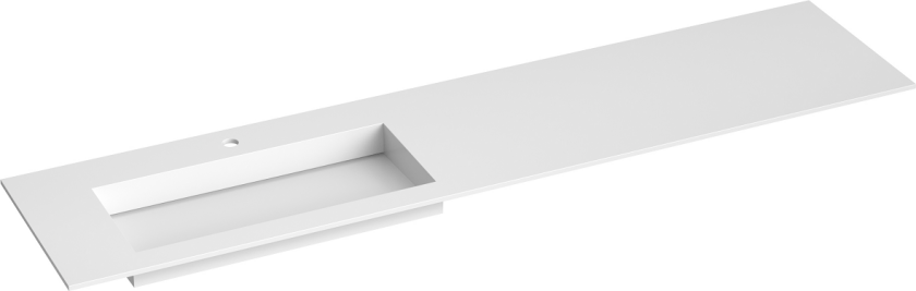 Bilde av Corian Sidestilt Servant m/Flat bunn - Hvit Matt