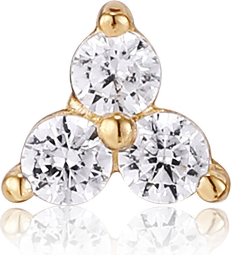 , Single stud i forgylt 925 sølv