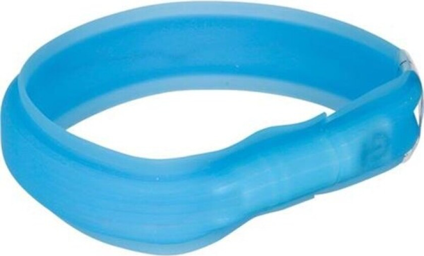 Flash light Tape USB silicone L-XL: 70 cm/30 mm blue