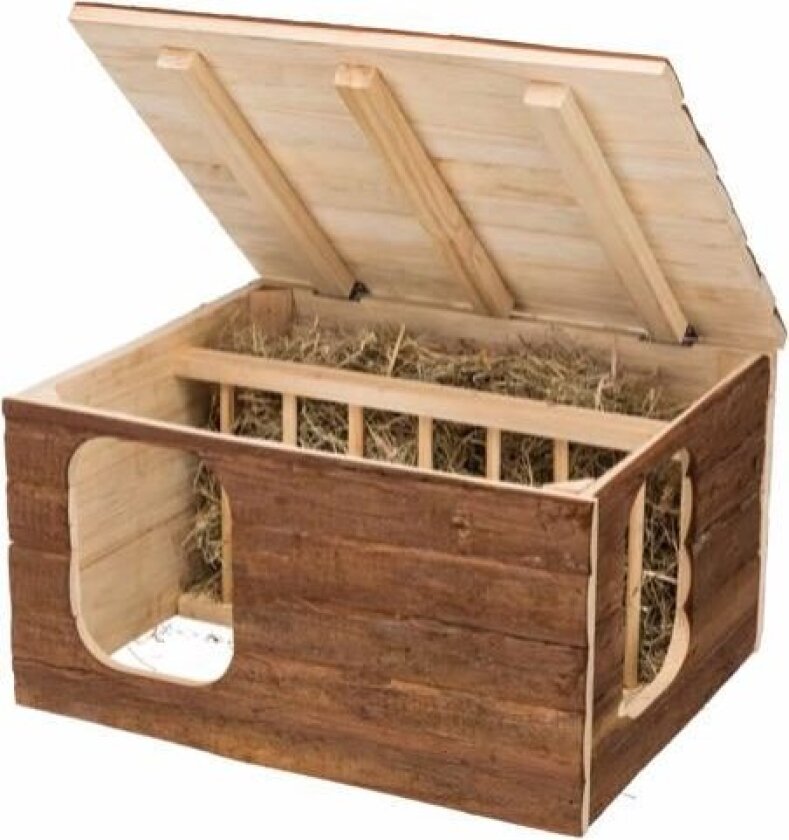 Hilke house with hay manger guinea pigs bark wood 40 × 23 × 32 cm