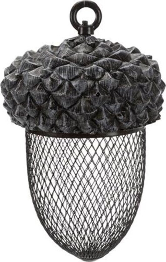 Acorn food dispenser polyester resin/metal 700 ml/14 × 22 cm brown/white