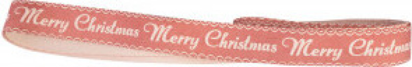 Bilde av Stoffbånd/Gavebånd Merry Christmas Rød/Hvit 15mm - 3 m