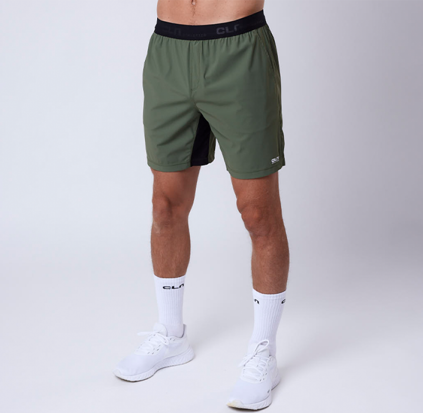 PR Stretch Shorts, Moss Green