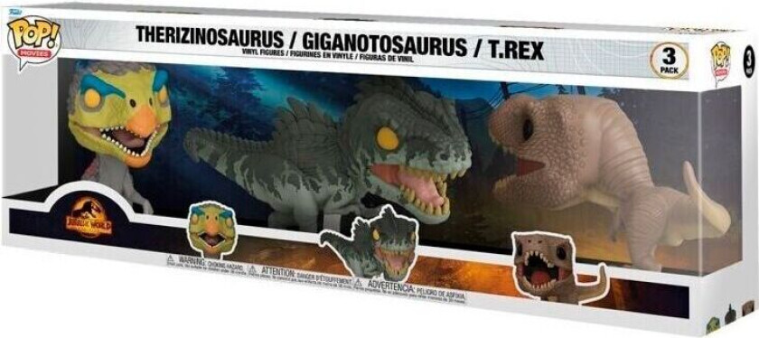 POP pack 3 figures Jurassic World