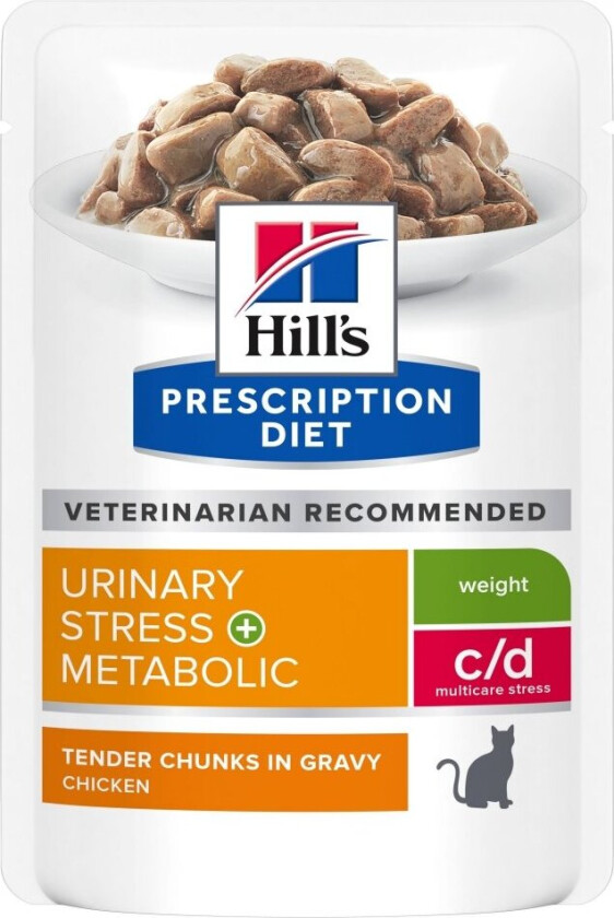 Hill's Prescription Diet Feline c/d Urinary Care + Metabolic Chicken 12x85 g