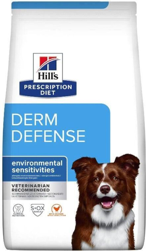 Derm Defense tørrfôr til hund med kylling 1,5 kg