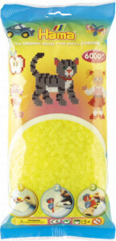 Midi Perler 205-34 Neongul - 6000 stk