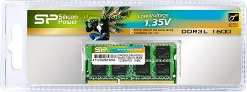 - DDR3L - module - 4 GB - SO-DIMM 204-pin - 1600 MHz / PC3L-12800 - unbuffered