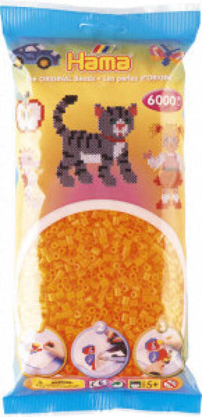 Midi Perler 205-38 Neonoransje - 6000 stk