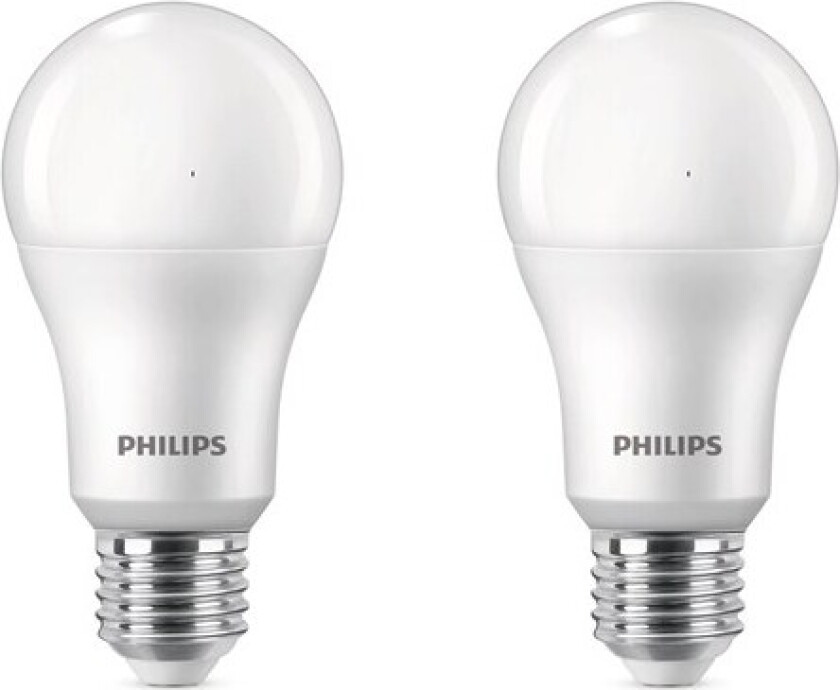 LED-lyspære Standard 13W/840 (100W) frosted 2-pack E27