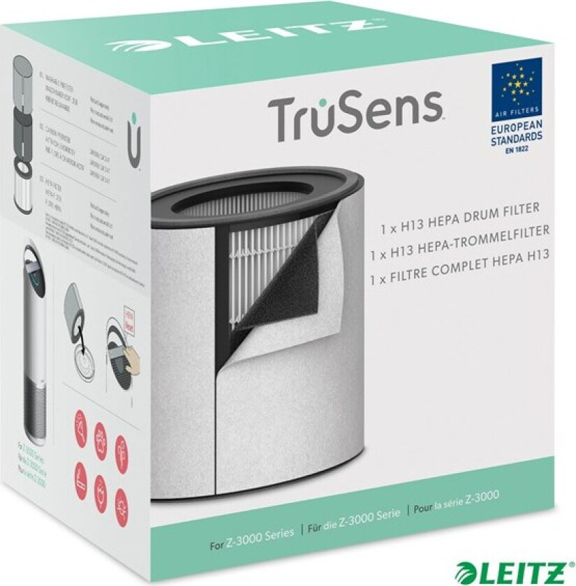 Bilde av Erstatnings 3-i-1 H13 HEPA-filter for TruSens Z-3000 stor luftrenser