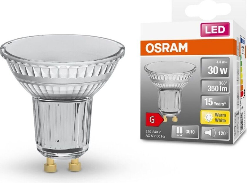 LED-lyspære PAR16 4,3W/827 (50W) 120° GU10