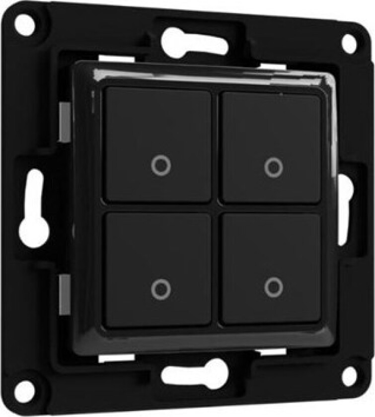 Wall Switch 4 - Black