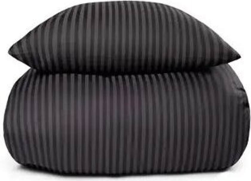 Sengetøy i 100% bomullssateng - 140x200 cm - Antrasittgrå ensfarget sengesett -