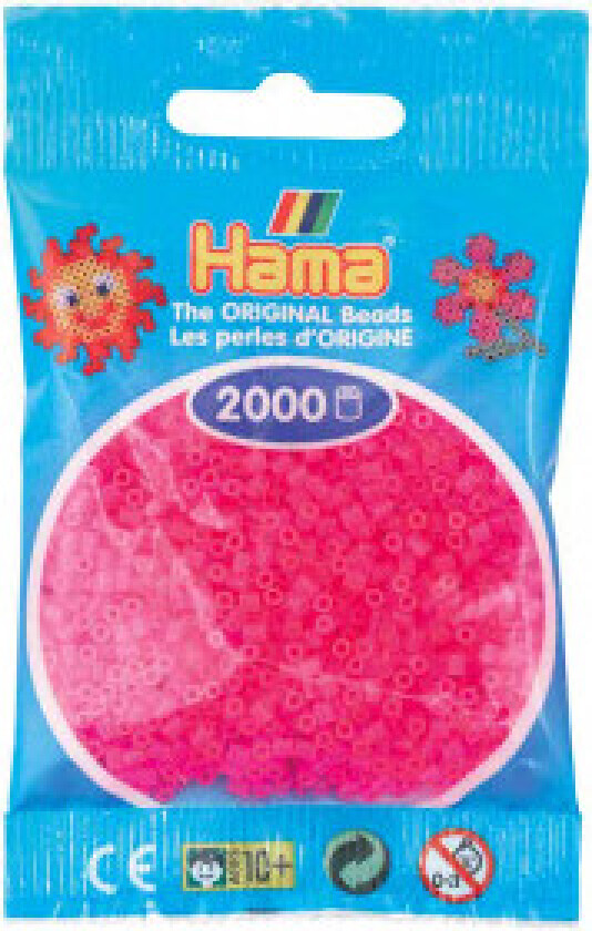 Mini Beads 501-32 Neon Fuchsia - 2000 stk.