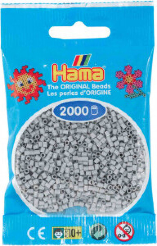 Mini Beads 501-70 Lysegrå - 2000 stk.