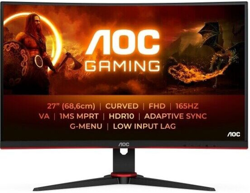 27" AOC Gaming C27G2E/BK - 1920x1080 - 165Hz - VA - 1 ms - Skjerm