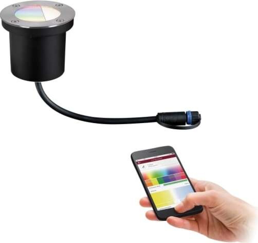 942.74, Gulvlys, Sort, Sølv, Metall, IP65, Hage, III