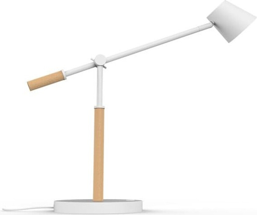Vicky LED lampe, Hvit/tre