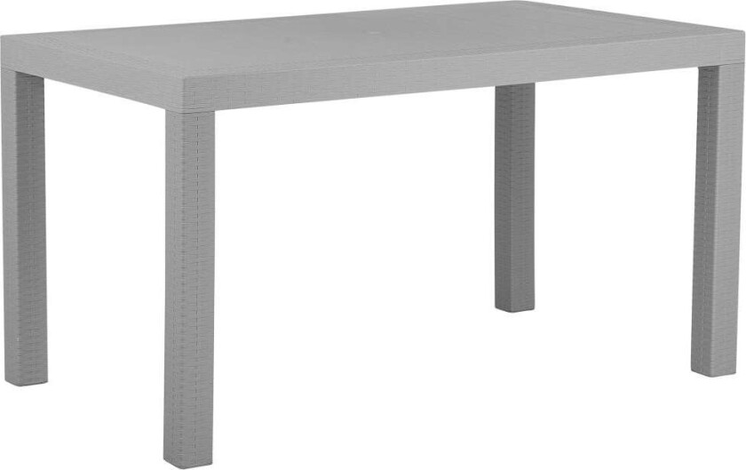 Hagespisebord Lysegrå 140 x 80 cm 6-Seter Rektangulært Minimalistisk