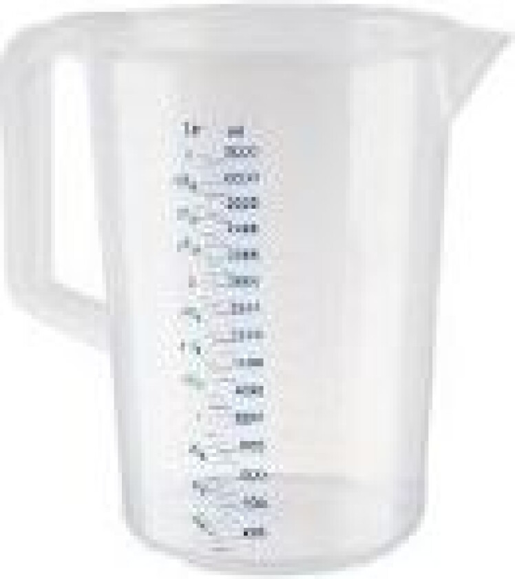 Målekande 3 liter med hank Ø170xH235 mm Polypropylen,1 stk
