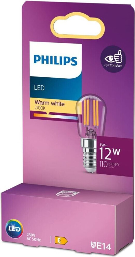 LED-lyspære T25S 1W (12W) E14
