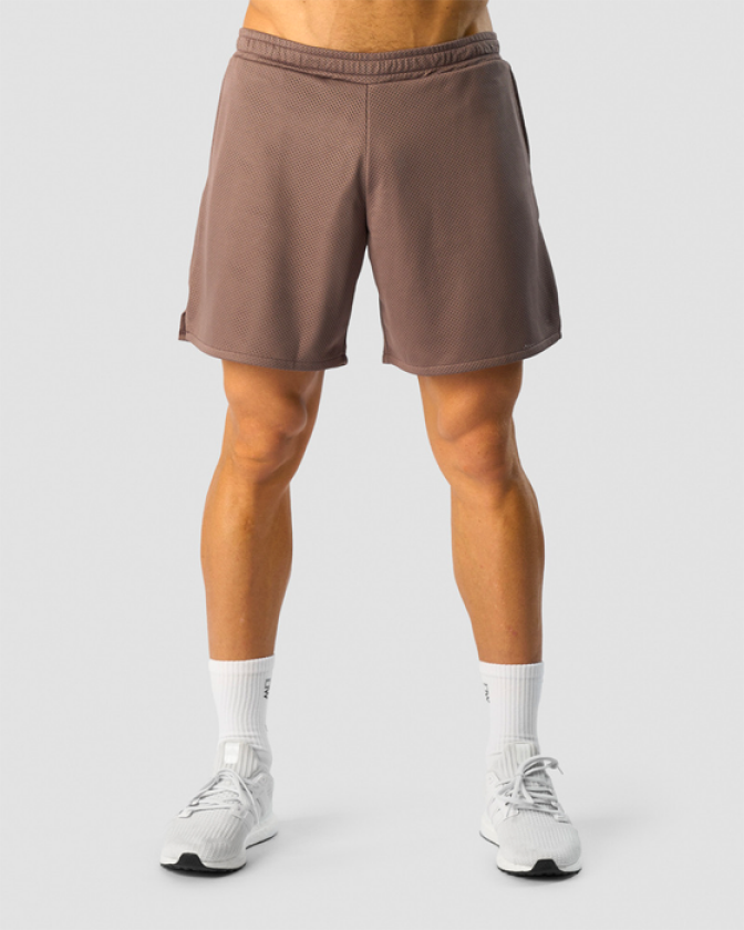 Revive Mesh Shorts Men, Dusty Brown