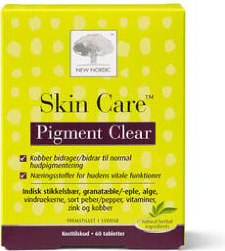 Skin Care Pigment Clear 60 Tabletter