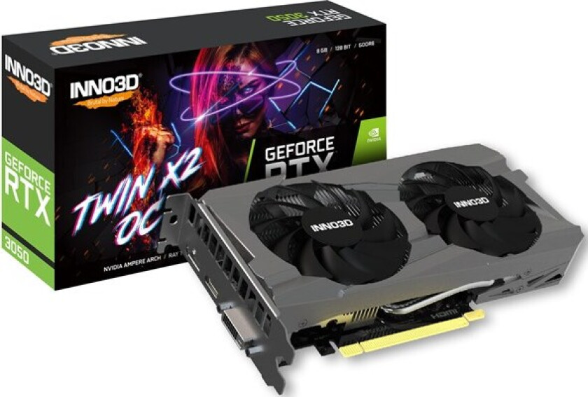 GeForce RTX 3050 Twin X2 OC V2 - 8GB GDDR6 RAM - Grafikkort