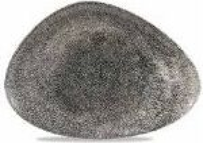 Tallerken Raku 35x24 cm Trekant Porcelæn Sort,6 stk/krt