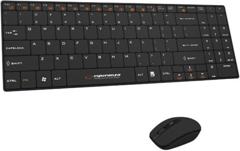 WIRELESS SET 2.4GHZ USB LIBERTY BLACK - Tastatur & Mussett - Svart