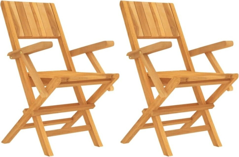 Klappstoler 2 stk 55x61x90 cm heltre teak